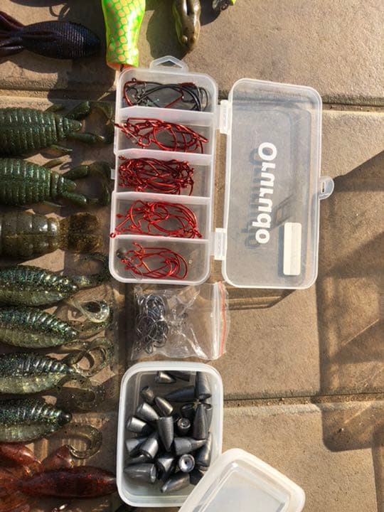 バス釣り ルアー ワームセット テキサスリグ シンカーセット ハサミ、測り付き