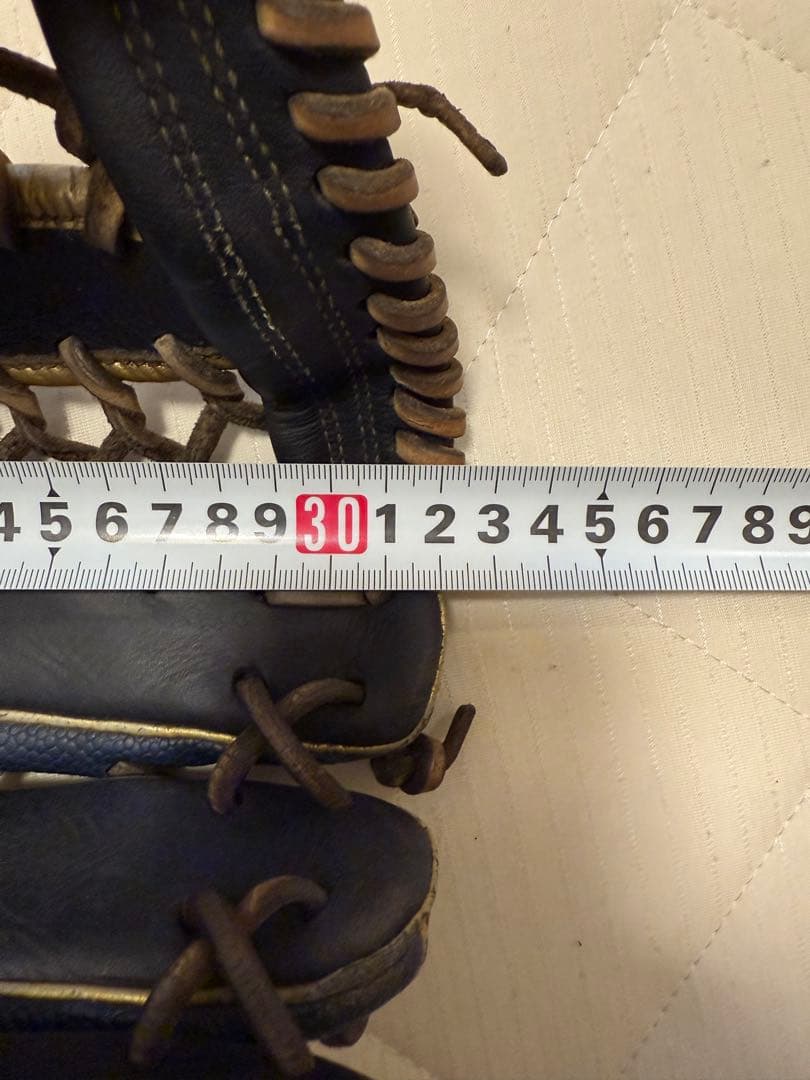 Wilson 軟式グローブ 外野 右投げ用 レッド/ネイビー 袋付き