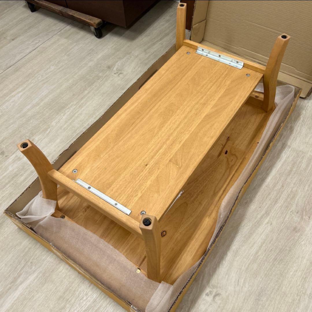 たま 新品☆センターテーブル 北欧風 猫脚 コーヒーテーブル 中棚付