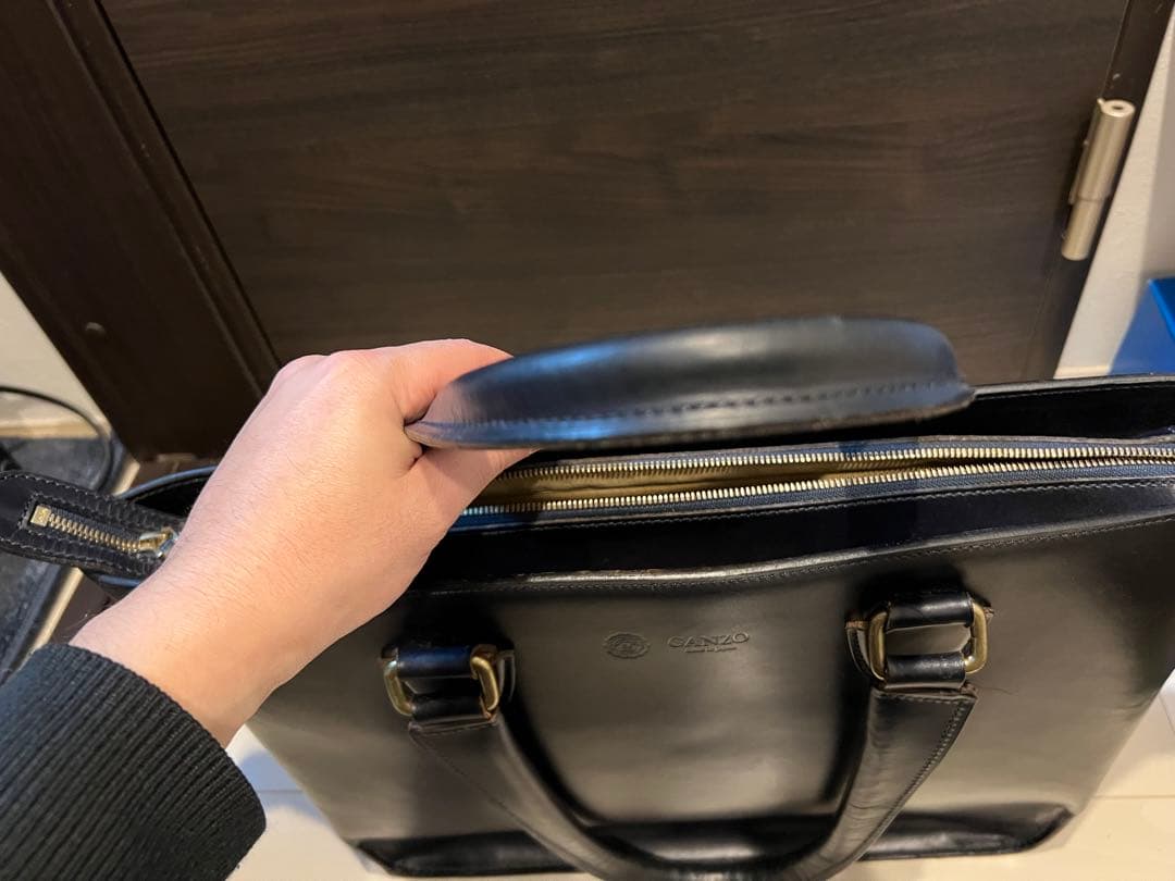 ganzo　ガンゾ　ブライドルレザートート　ネイビー