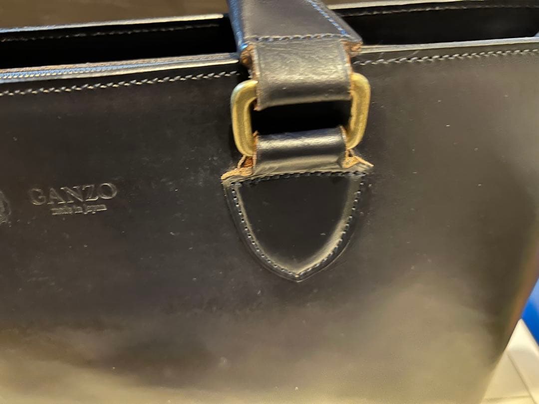 ganzo　ガンゾ　ブライドルレザートート　ネイビー