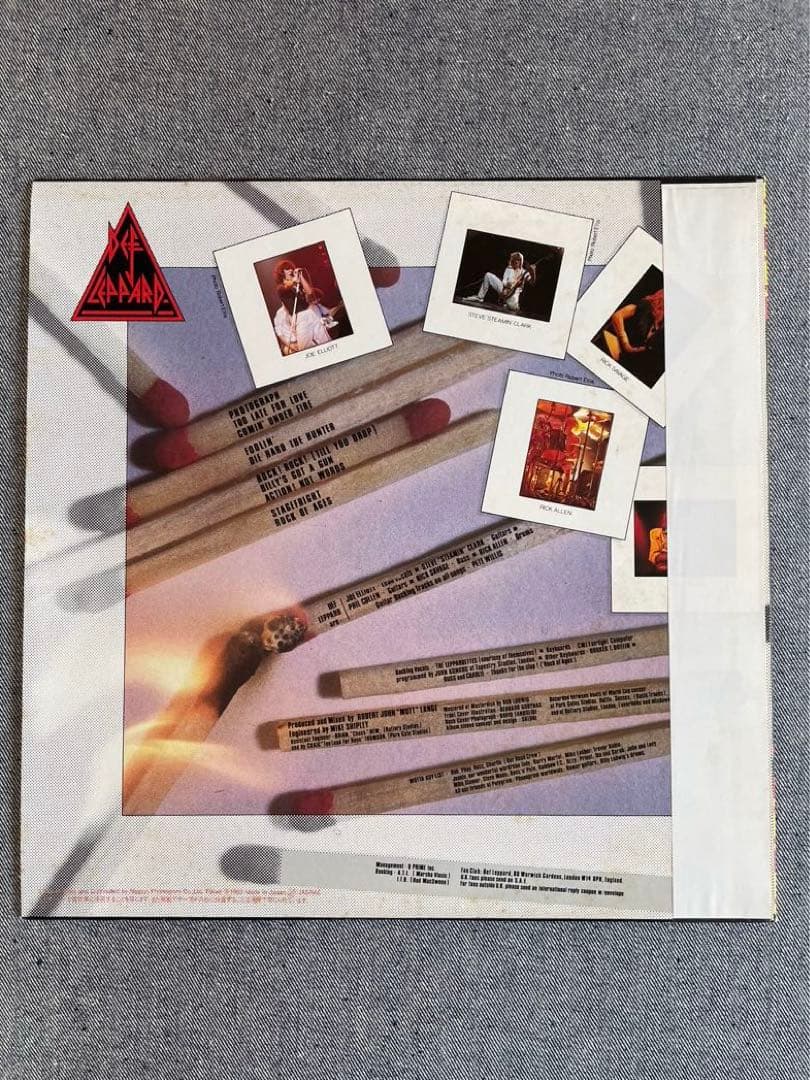 初回帯 国内盤 デフレパード炎のターゲットVERTIGO 25PP59 LP