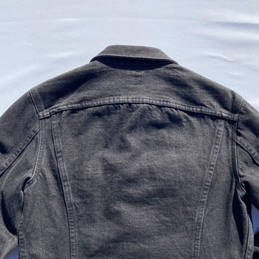 K*読様 90's Lee 101-j ブラック デニムジャケット 34R