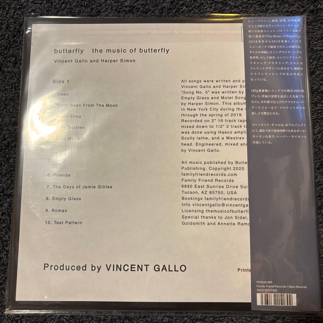 ヴィンセント・ギャロ　バタフライ　vincent gallo LP レコード
