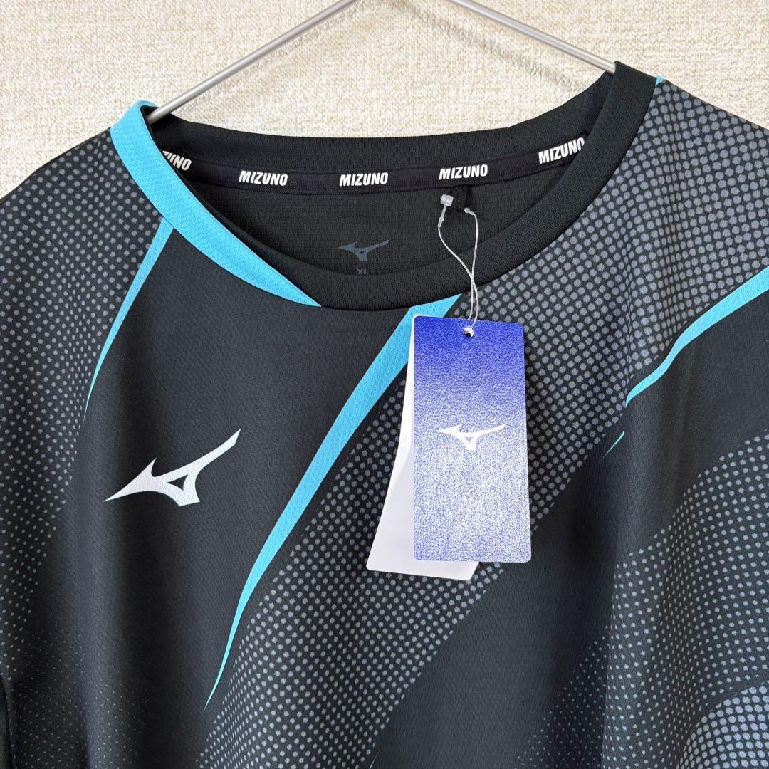 【新品】ミズノ　ゲームシャツ　ブラックXL
