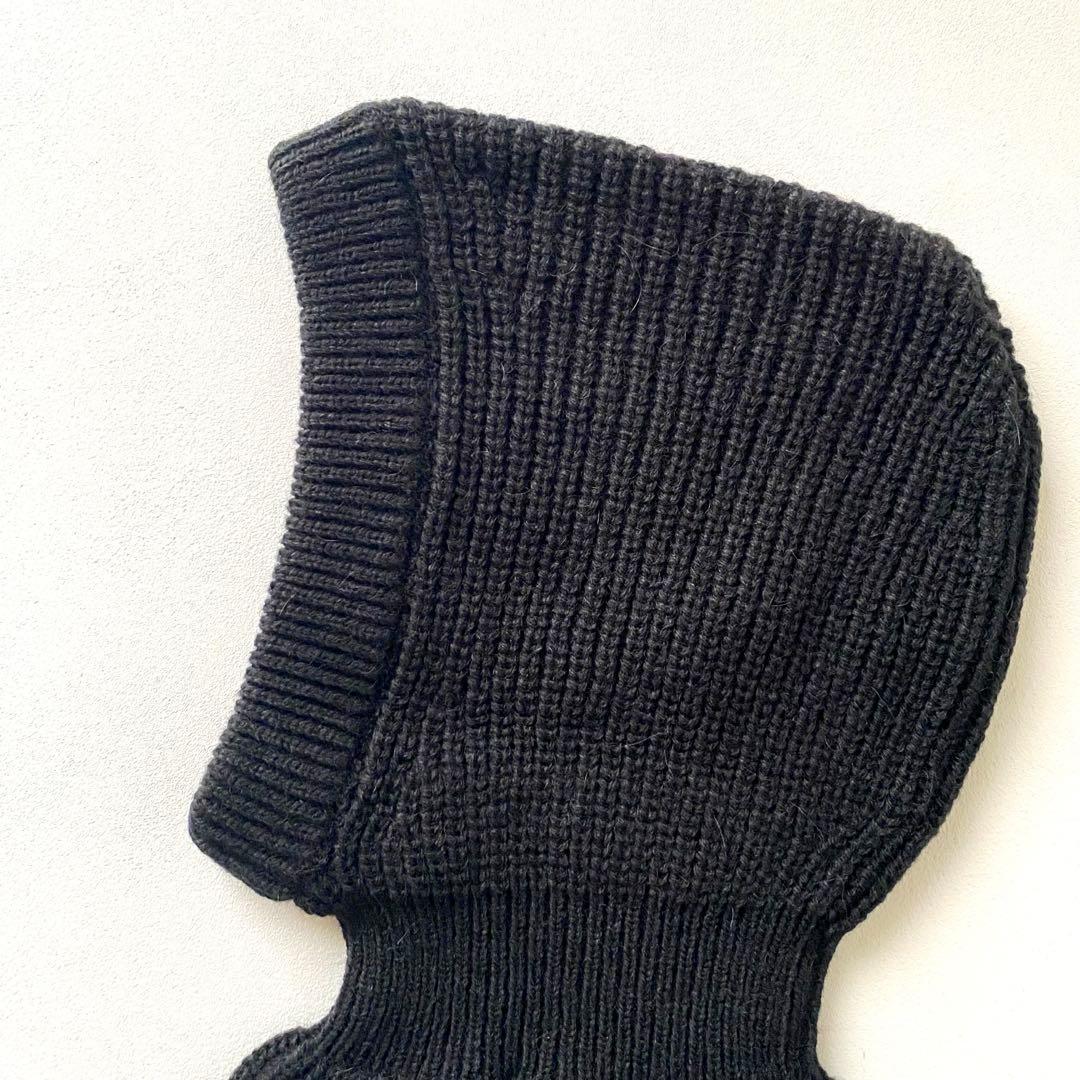 【新品】lemaire hood バラクラバ　ニット　フード　黒　Sサイズ