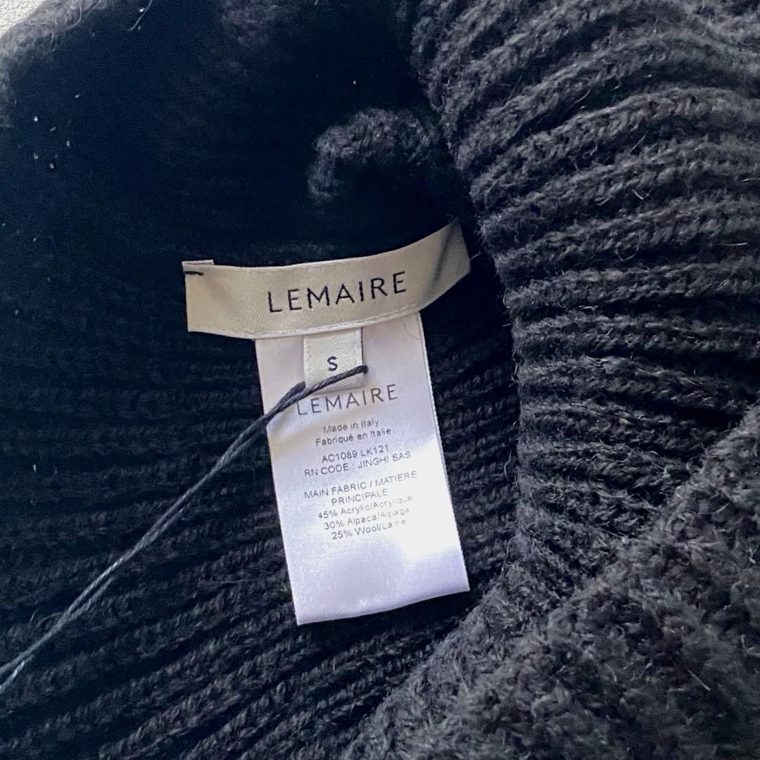【新品】lemaire hood バラクラバ　ニット　フード　黒　Sサイズ
