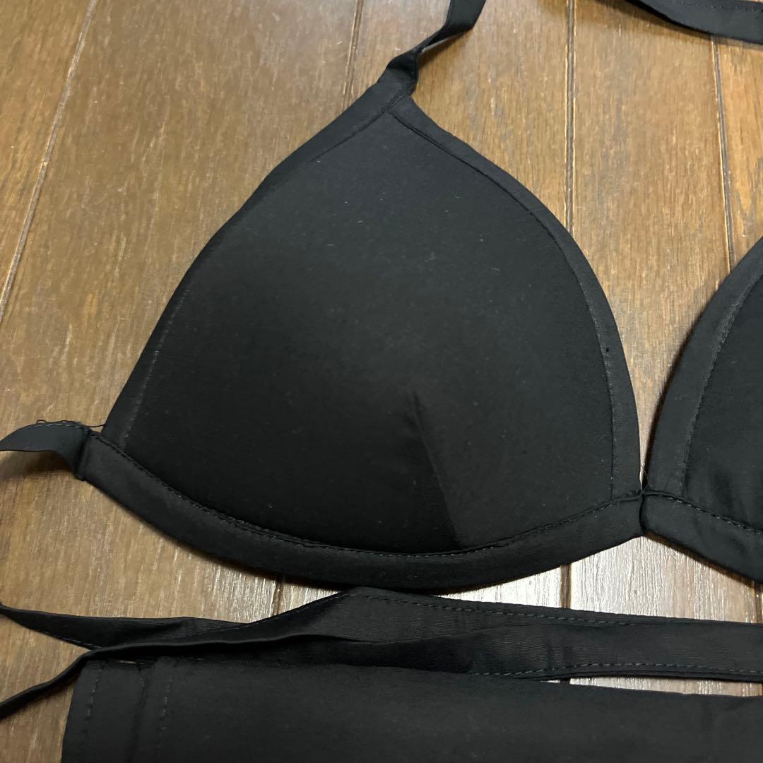 タヒチアンダンス　ブラパレオセット　コットン黒