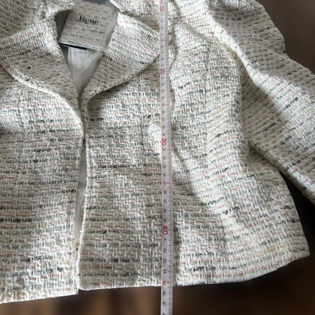 未使用タグ付 RENE ルネ ツイードジャケット 定価65000+税　サイズ38