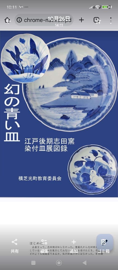 古伊万里志田窯山水日出文大皿江戸後期