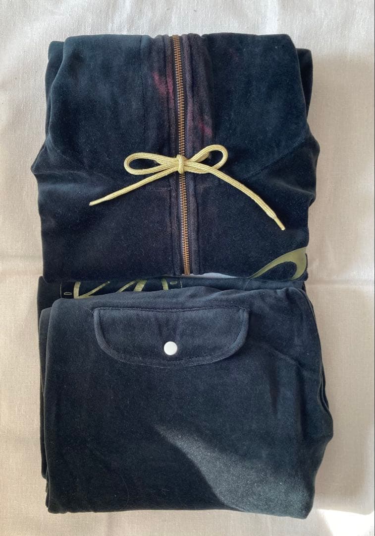 【24karats 】2007年初期　 ベロア素材 ブラックセットアップMサイズ