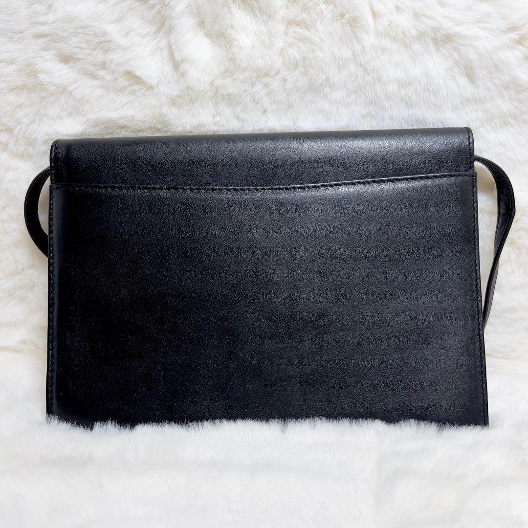 ヴァレンティノ ショルダーバッグ レザー ブラック パーティー ヴィンテージ