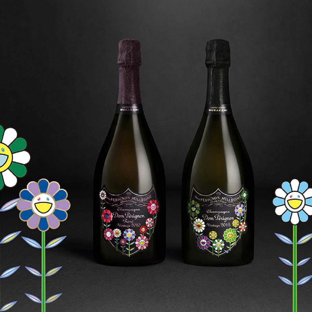 【新品未開封】ドンペリニヨン村上隆限定コラボ2本セット（2015、ロゼ2010）