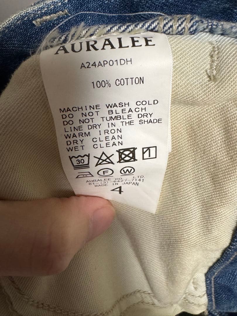 パンツ AURALEE SELVEDGE FADED DENIM PAINTER 4