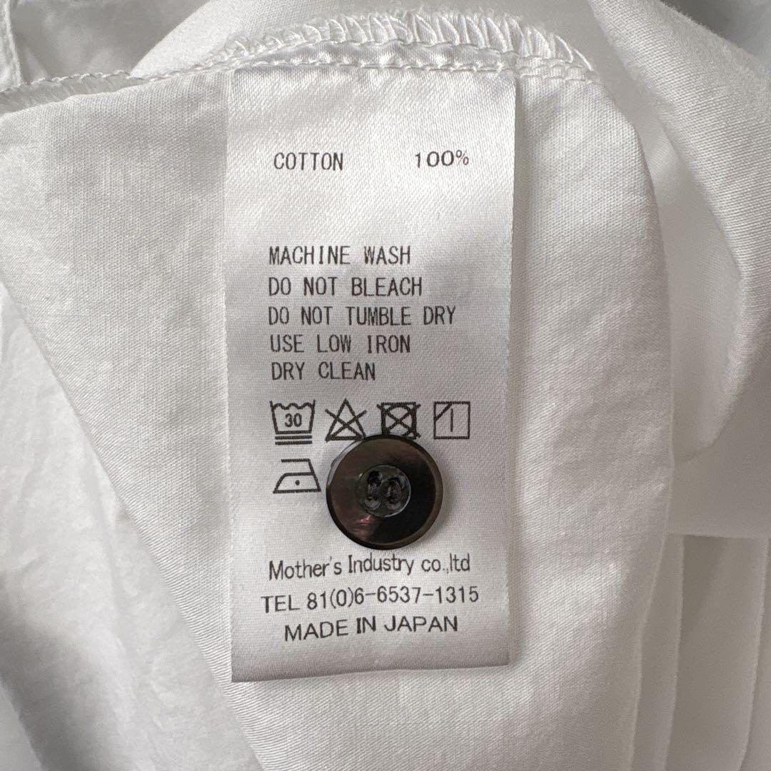 美品☆24年モデル完売品☆ミズイロインド　フード付ショートプルオーバー　白