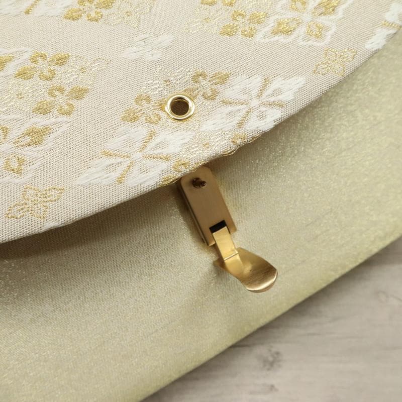 《和装バッグ◆キンワシ印　ゴールド地に菱文様＊礼装用　付下げ訪問着に♪Z2-6》