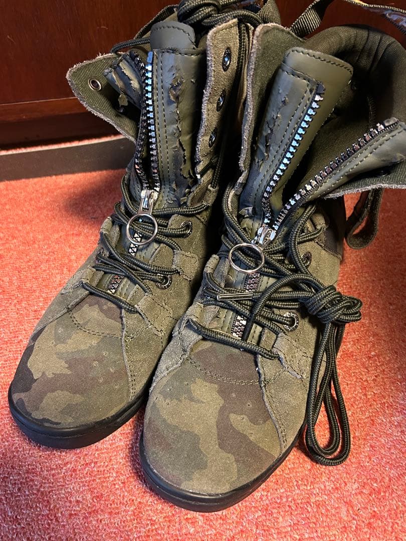 迷彩　カモ柄　ハイカット　ダンスシューズ　フレディ　FREDDY 24センチ