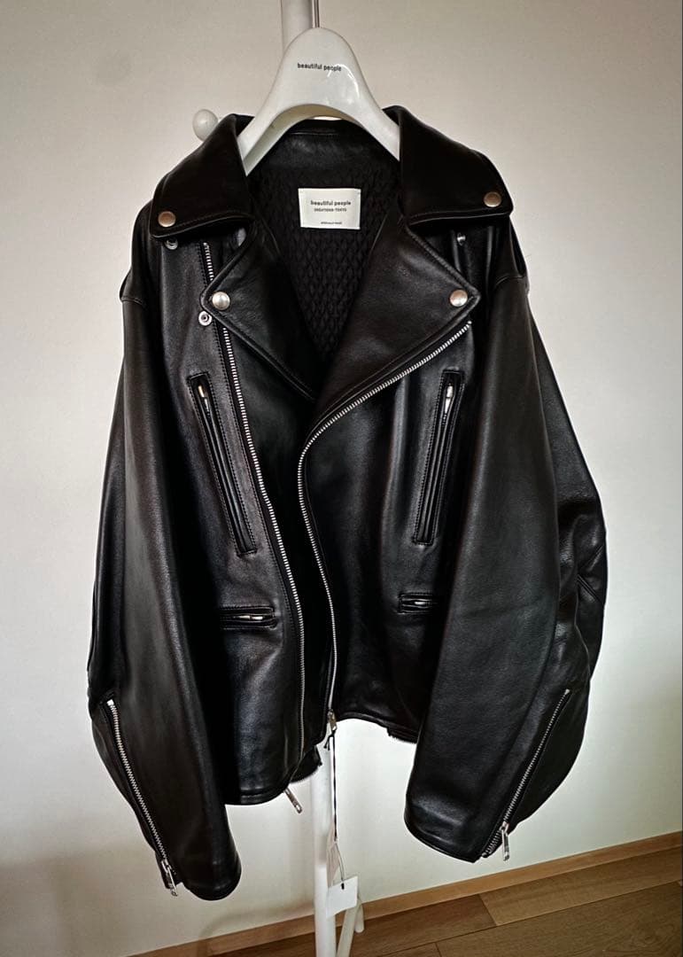 新品beautiful people doubleend レザージャケット38