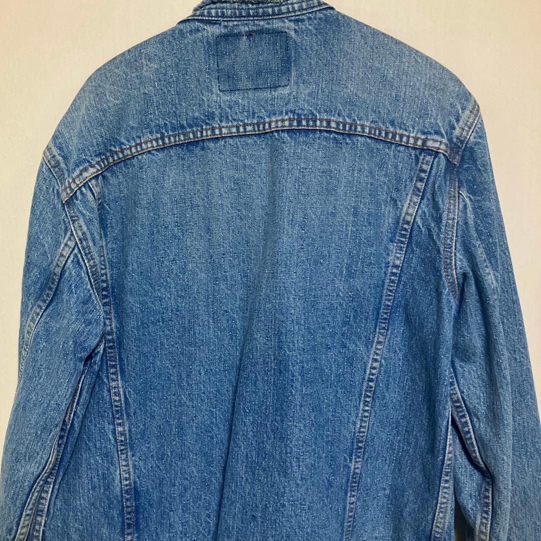 Or slowノーカラーデニムジャケット