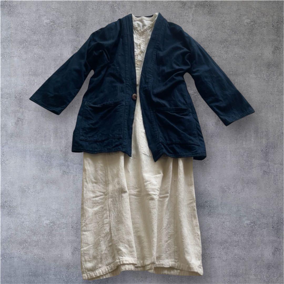 EDANE オーロラティー　カディコットンワンピース生成