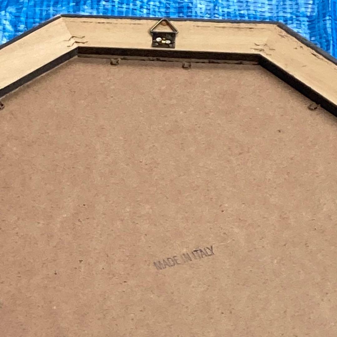 【美品】イタリア製　壁掛け鏡　八角形