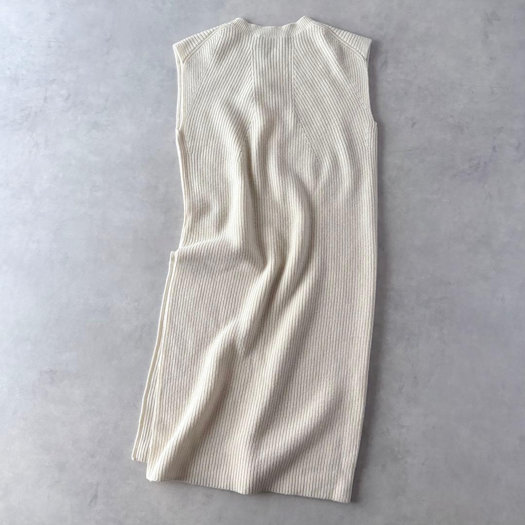 未使用　ヘルムートラング　ウールカシミヤ　リブニット　ロングワンピース