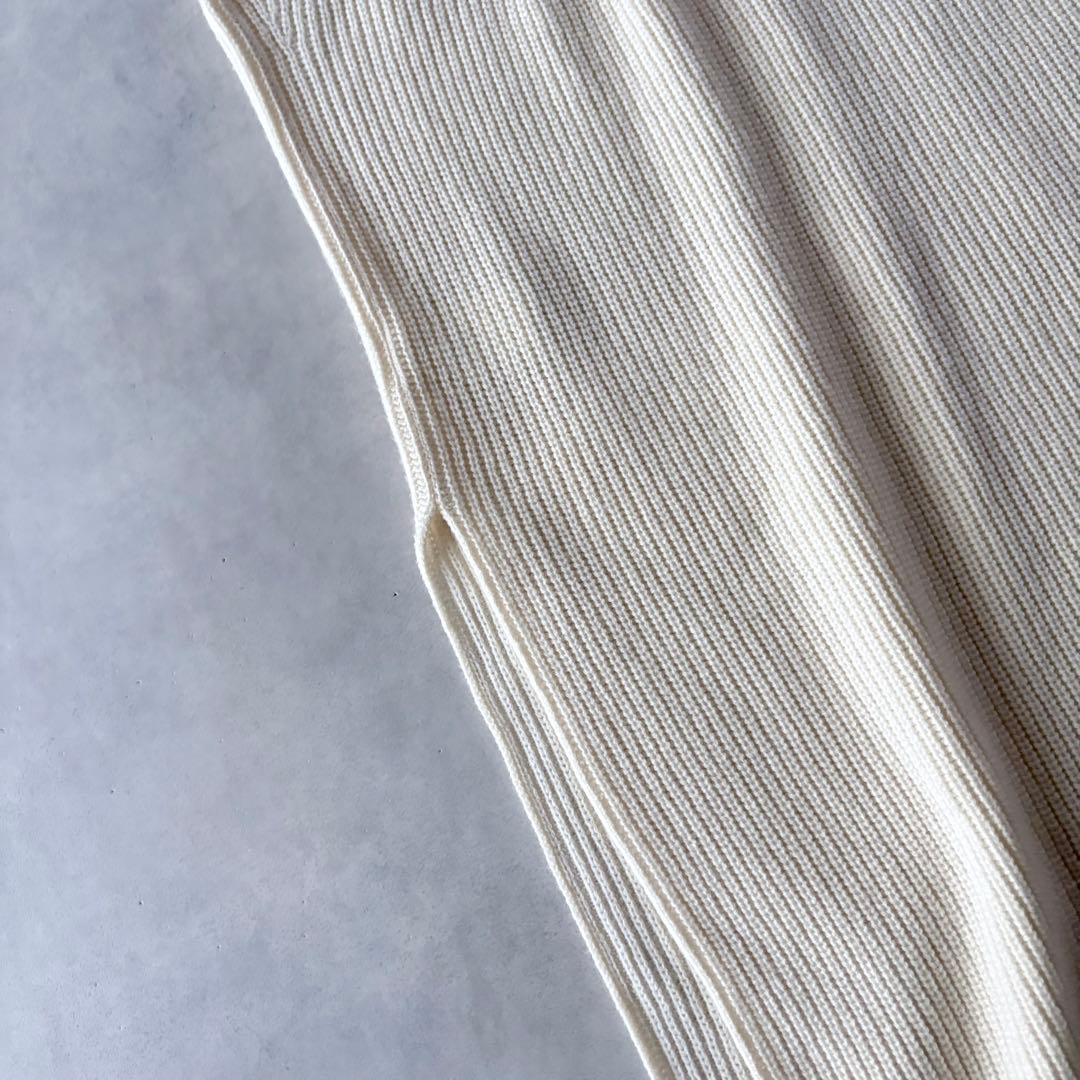 未使用　ヘルムートラング　ウールカシミヤ　リブニット　ロングワンピース