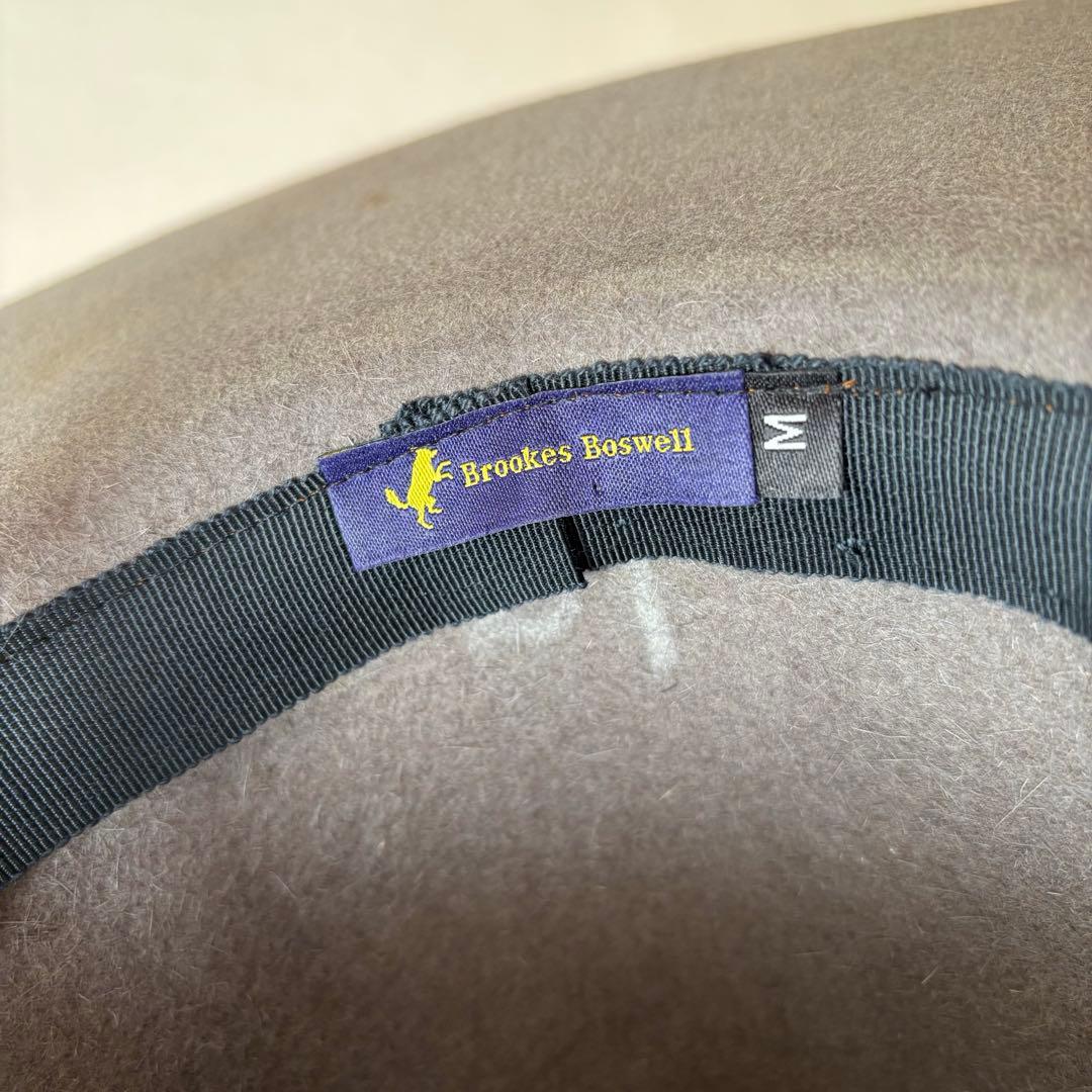 Brookes Boswell 中折れ フェザーハット ウール　フェルト