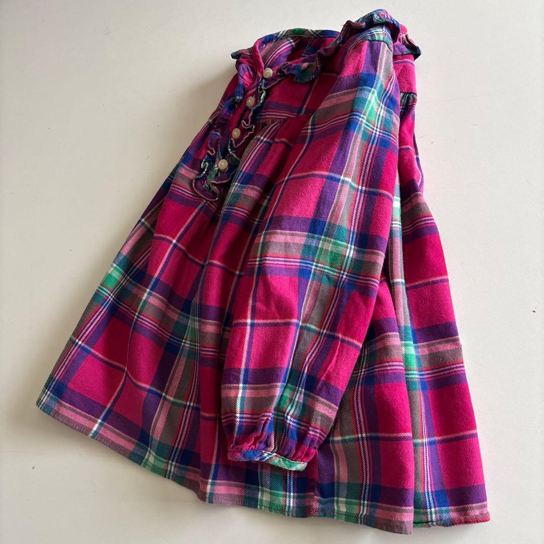 3点専用！ラルフローレン　長袖　チェック　フレア　シャツ　チュニック 女の子