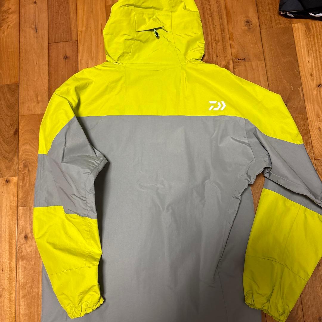新品　Daiwa DR-3723 イエロー×グレー GYネットレインスーツ　Ｌ