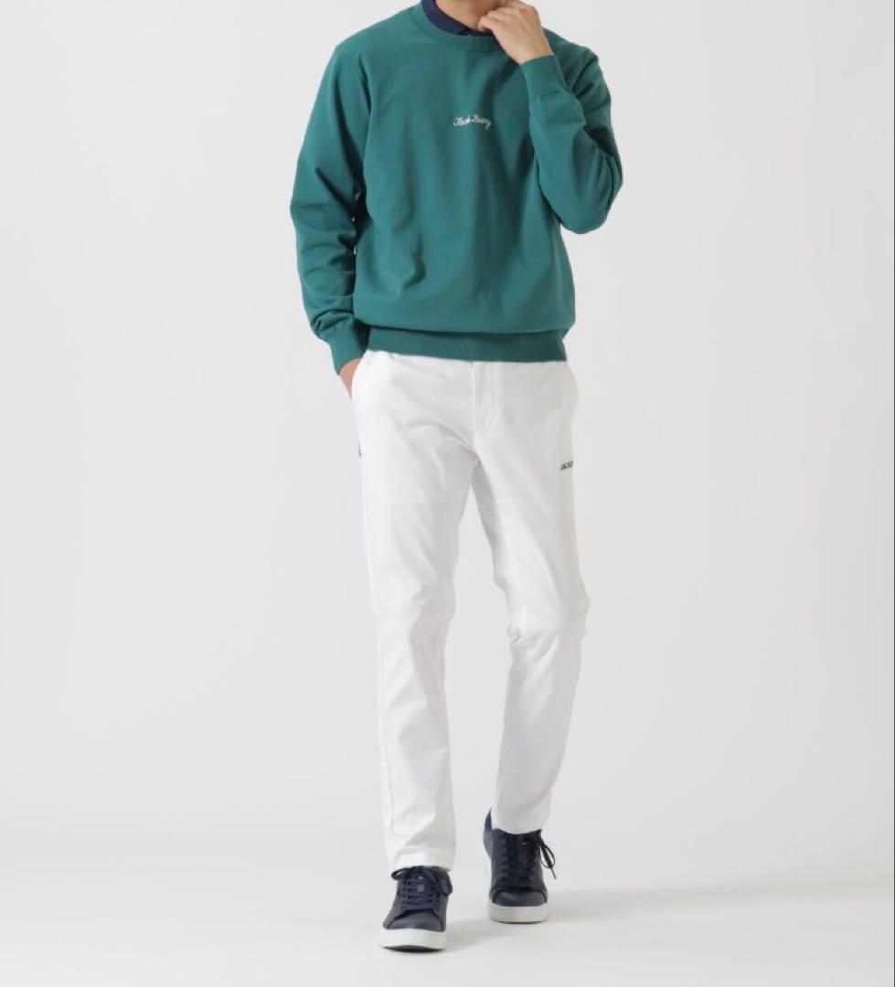 新品 パーリーゲイツ ジャックバニー ストレッチツイルロングパンツ(7)3L/白