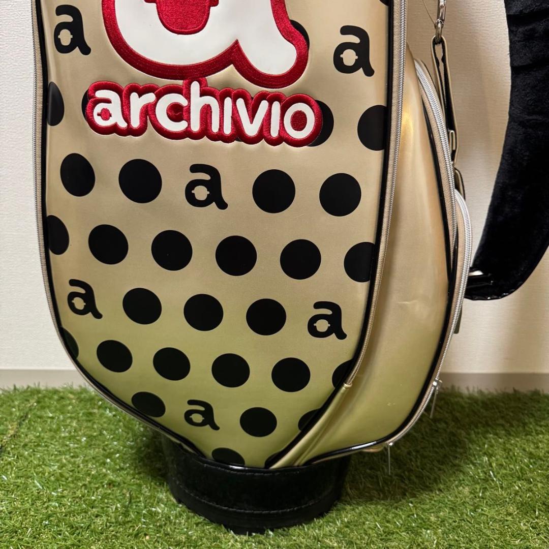 ARCHIVIO アルチビオ キャディバッグ ゴールド ドット レディース