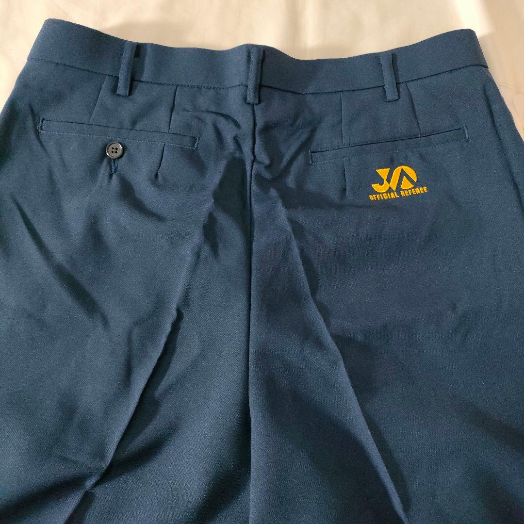 下げ札付き ミズノ 刺繍 レフリー スラックス サイズ85 紺色 バレーボール