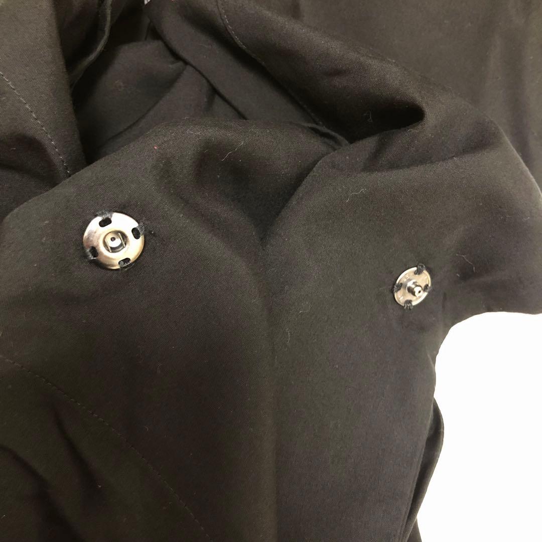 LIMI feu トレンチ風 半袖ロングワンピース 黒 ブラック