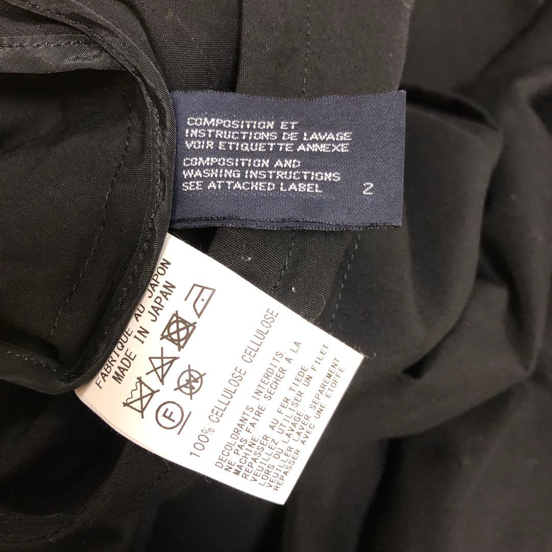 LIMI feu トレンチ風 半袖ロングワンピース 黒 ブラック