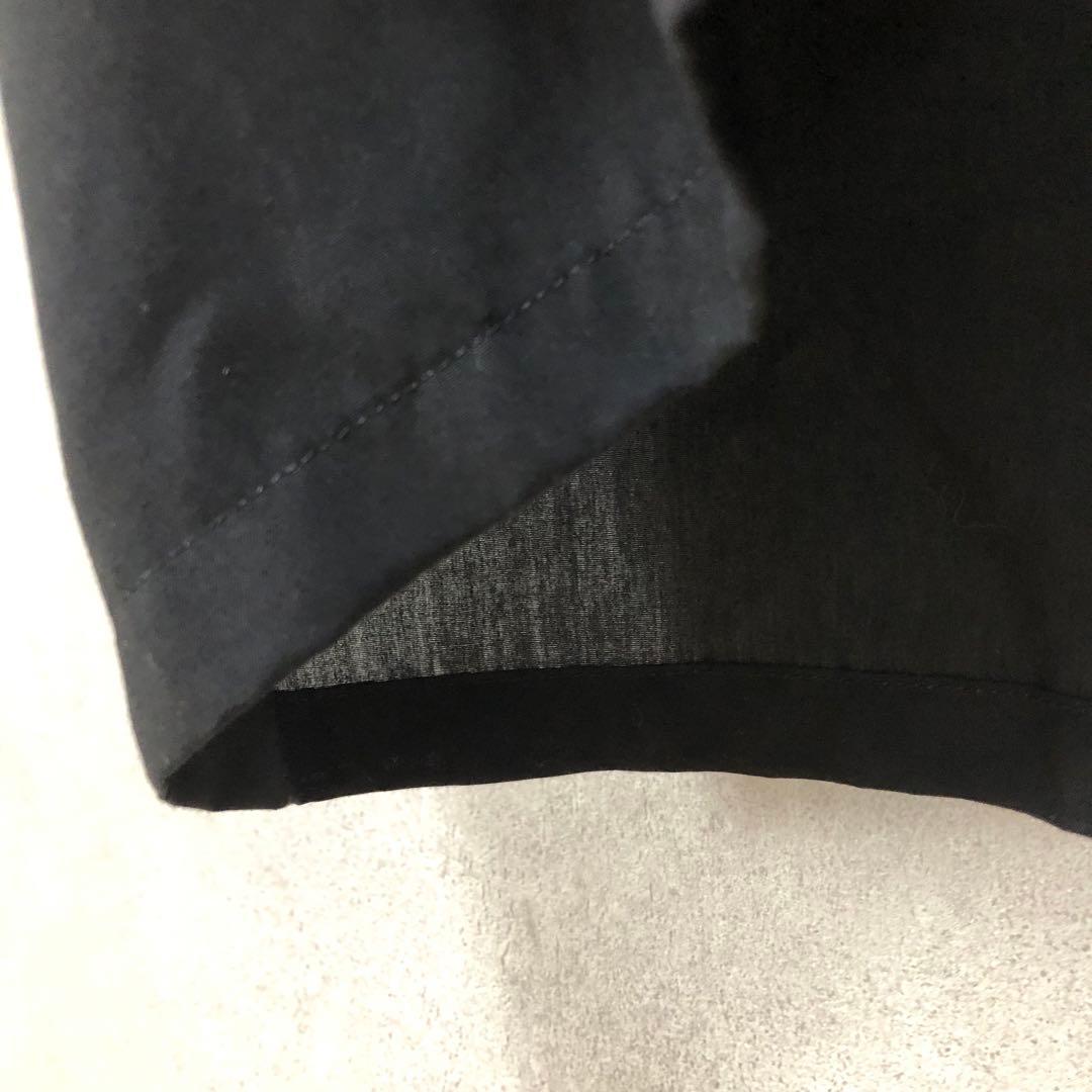 LIMI feu トレンチ風 半袖ロングワンピース 黒 ブラック