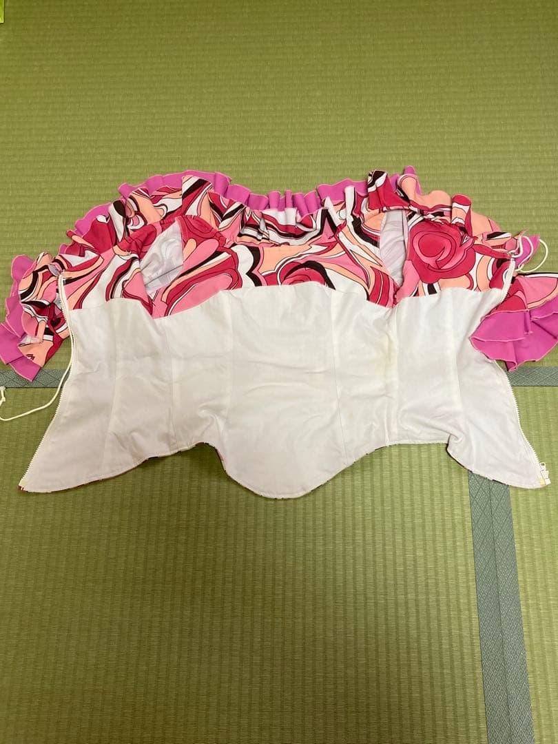 フラメンコ衣装　ツーピースドレス　セットアップ　ストレッチ