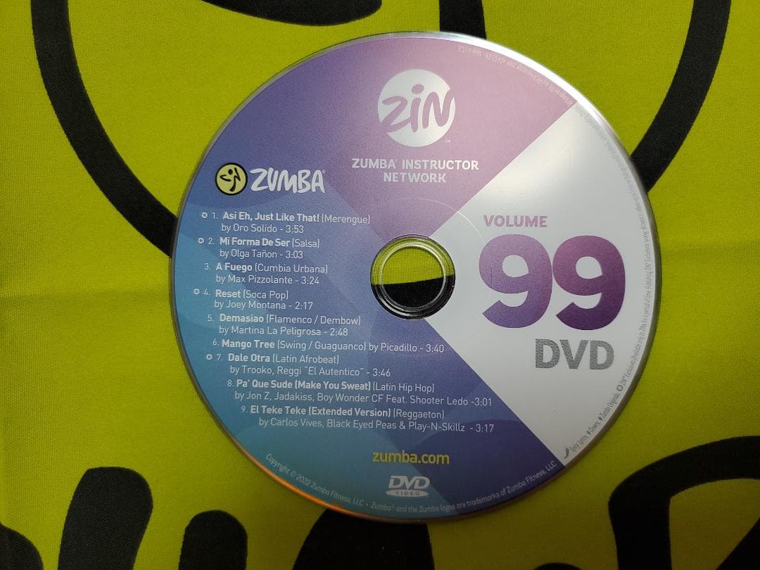 ZUMBA　ズンバ　ZIN99　CD ＆ DVD　インストラクター専用
