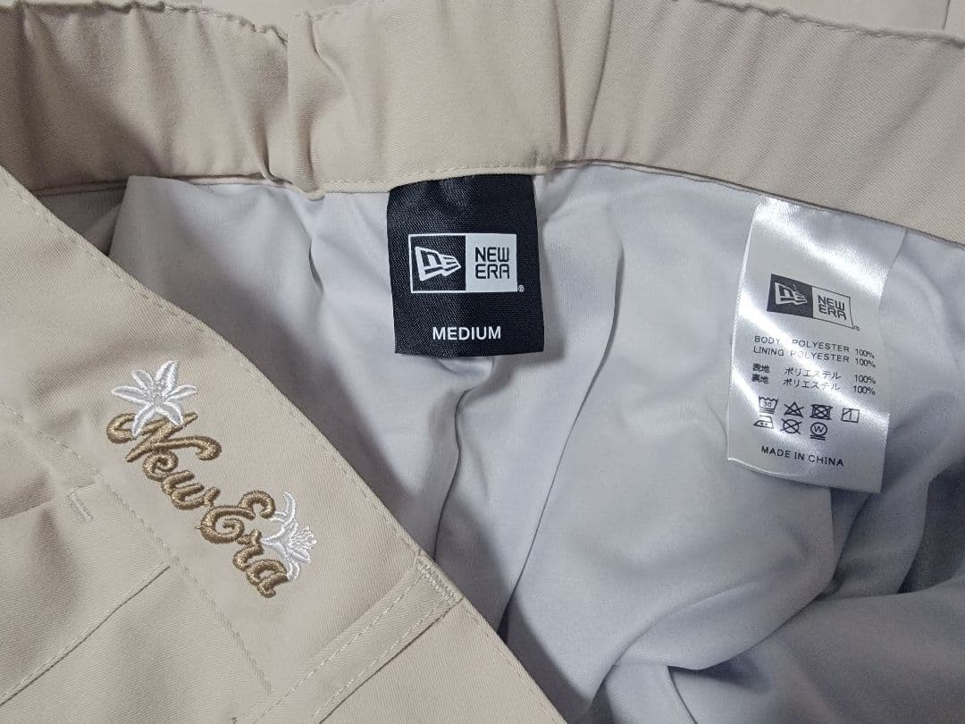 New Era ベージュ プリーツスカート M