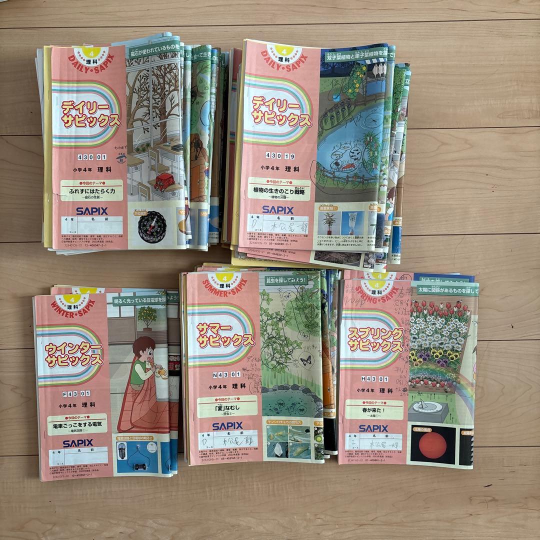 SAPIX 小学4年生　一年分テキストセット