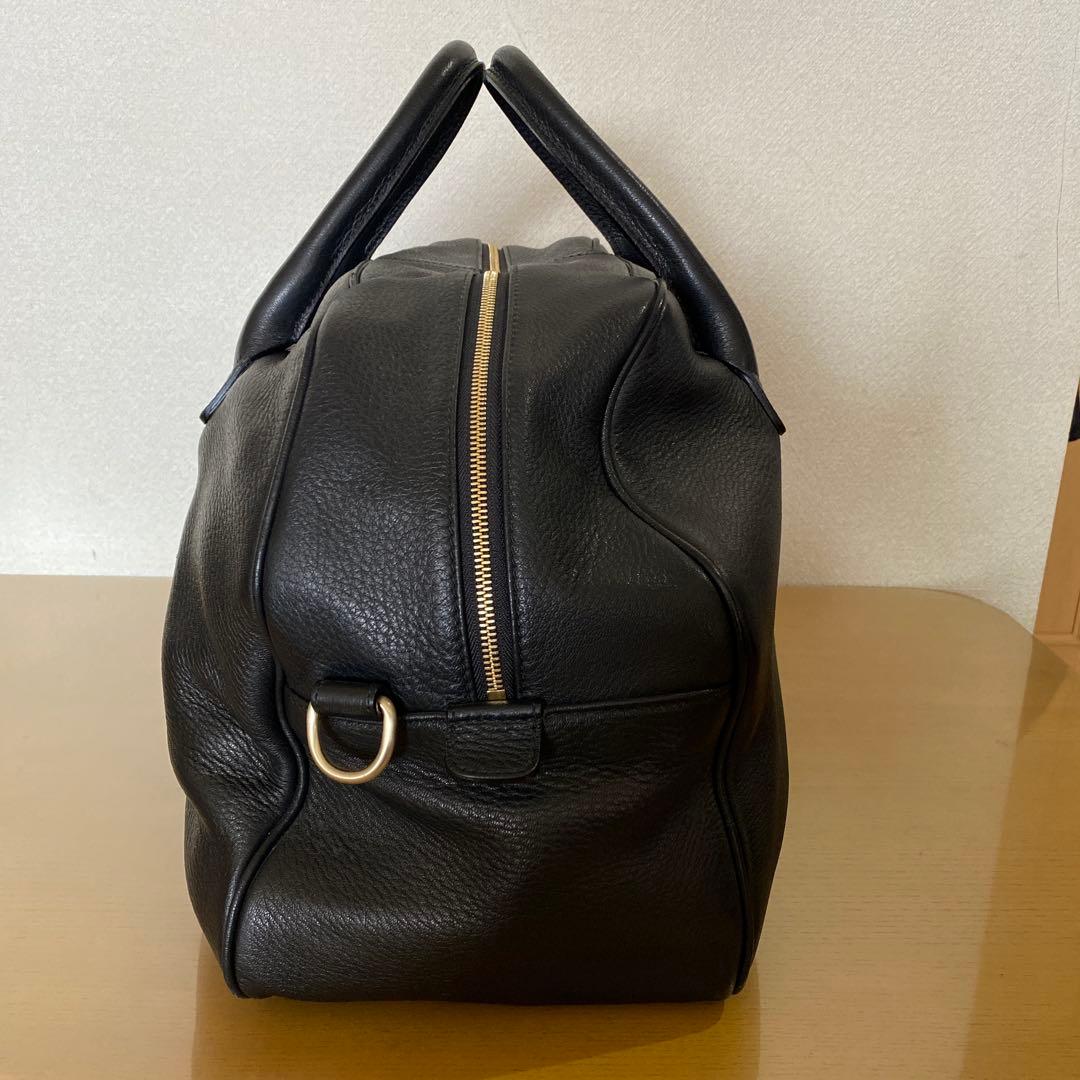 Giorgio Armani ブラックレザートートバッグ（ディアスキン）