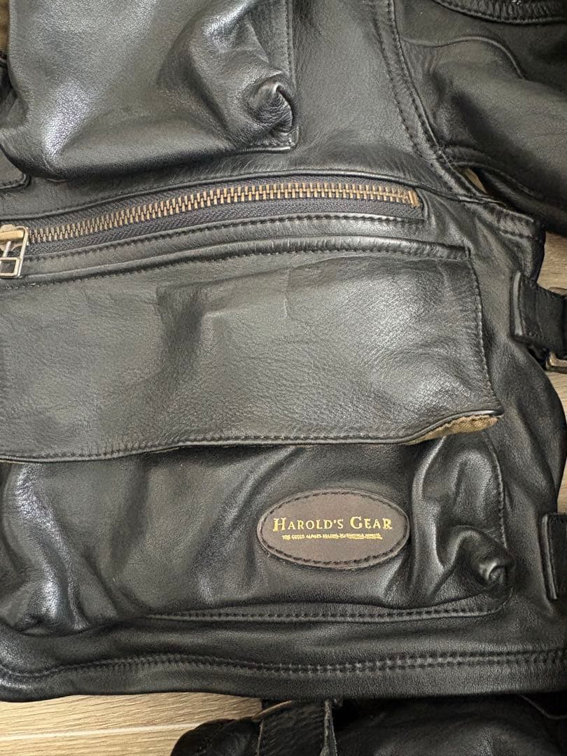ハロルズギア ベリーショート レザージャケット 6ポケット 本革 ライダース