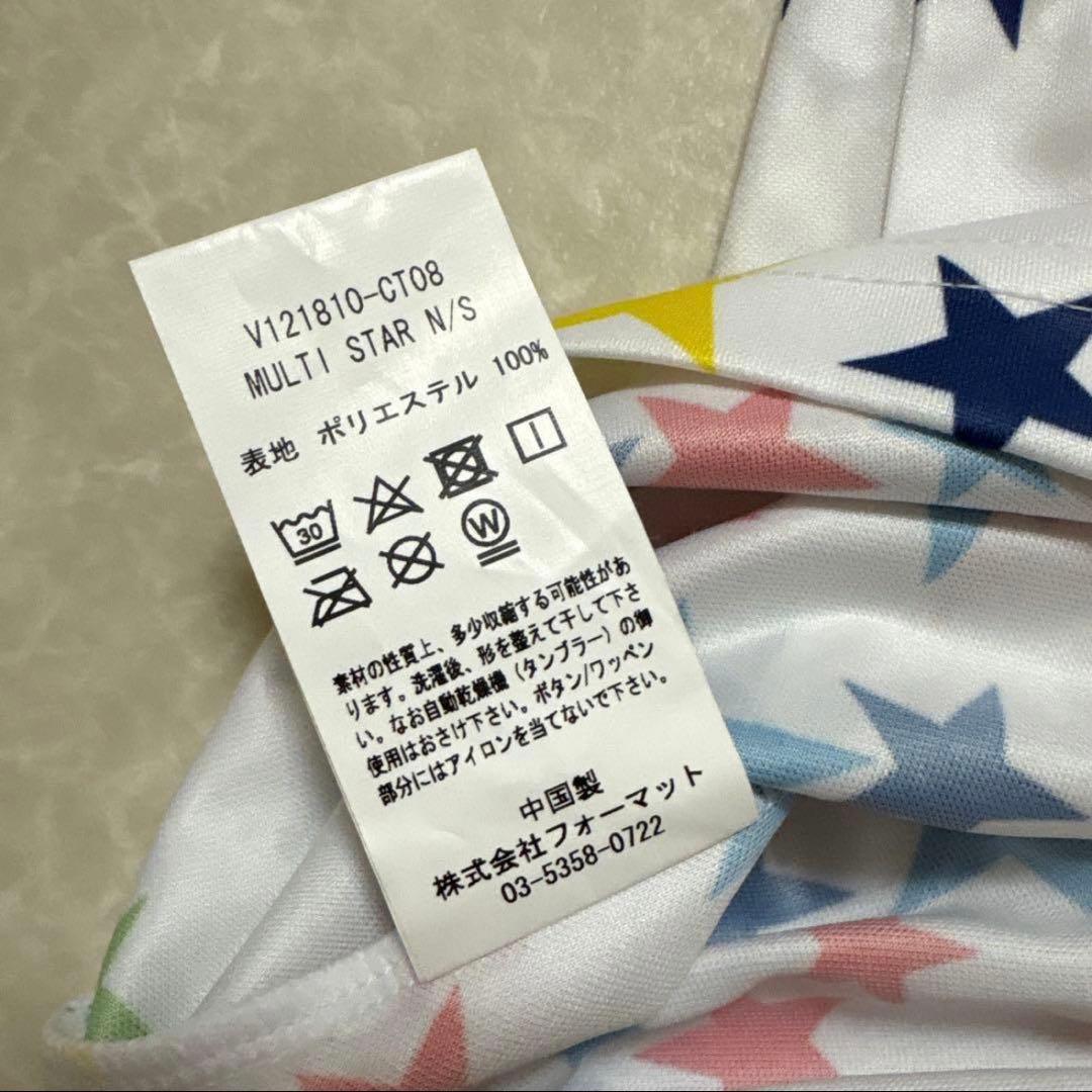 ヴィ・トゥエルヴ★総柄★薄手ストレッチ★ポロシャツ【メンズ サイズL】