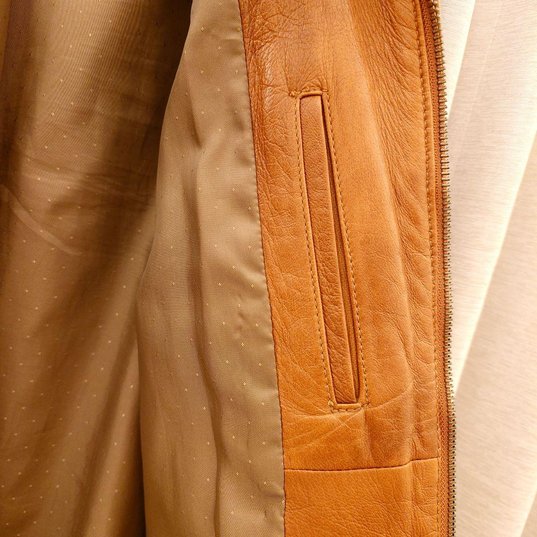 green label relaxing ラムレザー シングルライダース