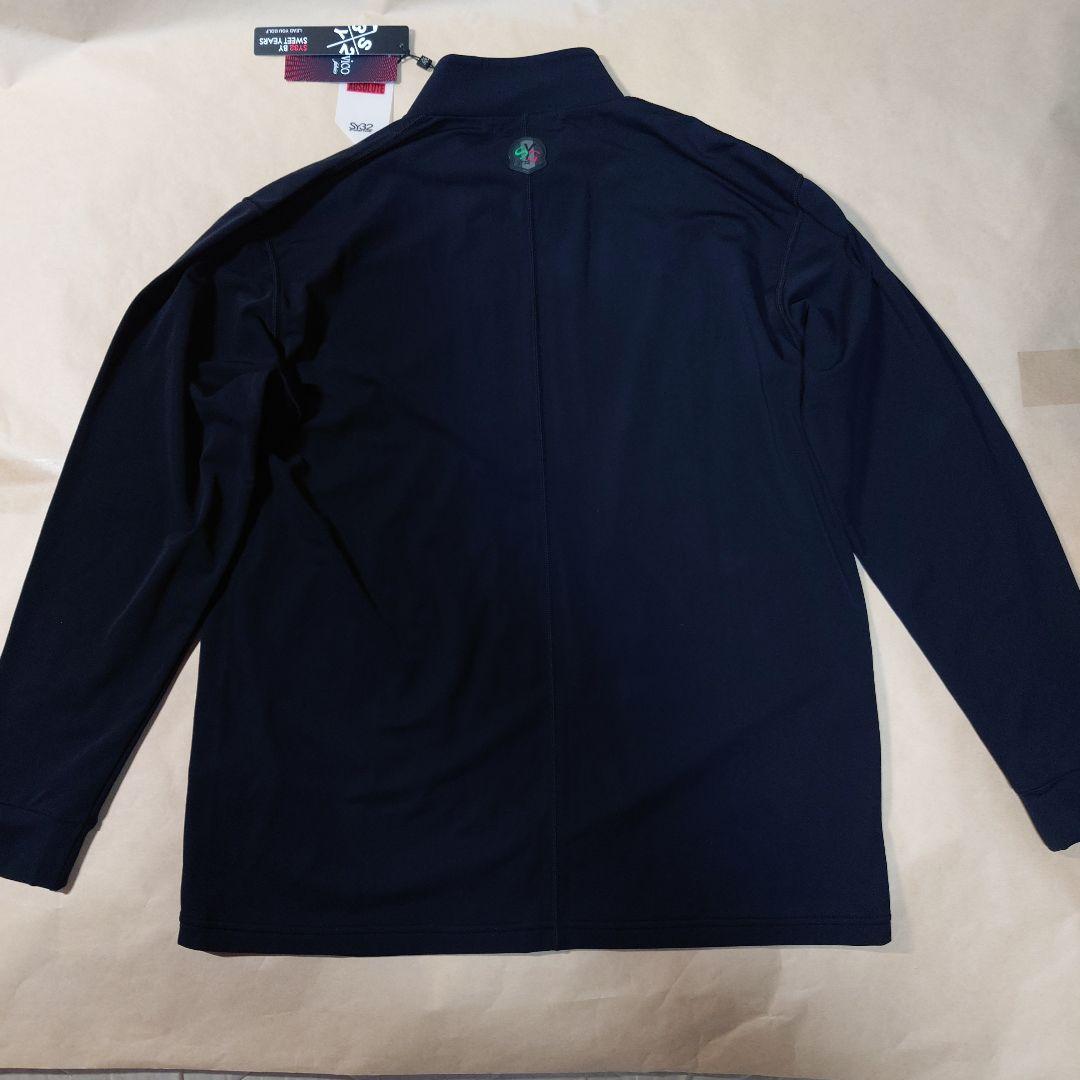 SY32：メンズ：Lサイズ：ゴルフウエア：カルビコ ジップアップモック長袖シャツ