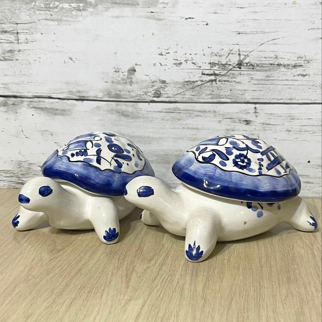 陶器製　カメの小物入れ　ポルトガル製　ハンドメイド