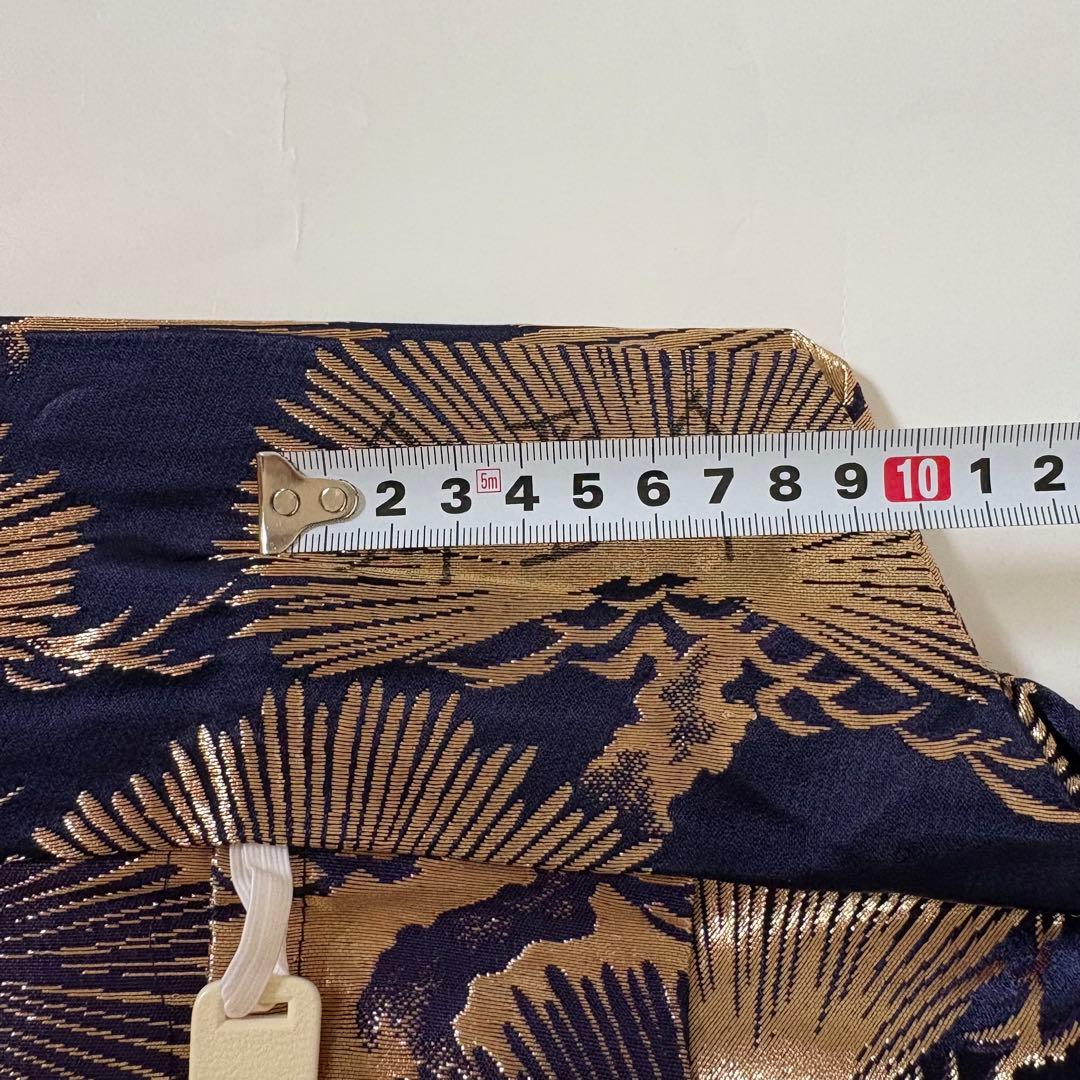 (7-137)馬乗袴　2尺2寸　松柄　紺色　ネイビー　金