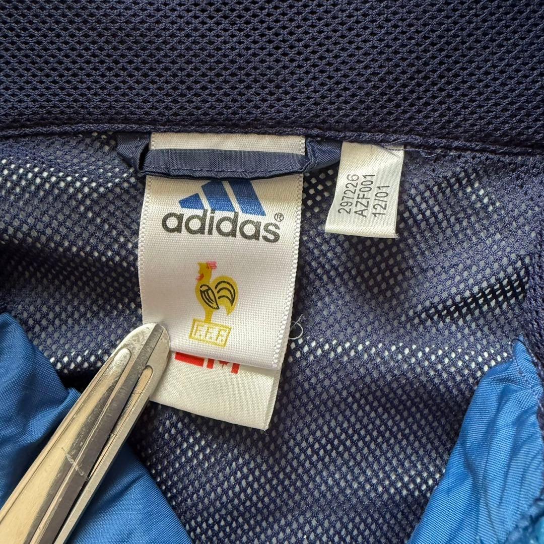 美品 adidas アディダス フランス代表 ナイロンジャケット 02-03 Ｌ