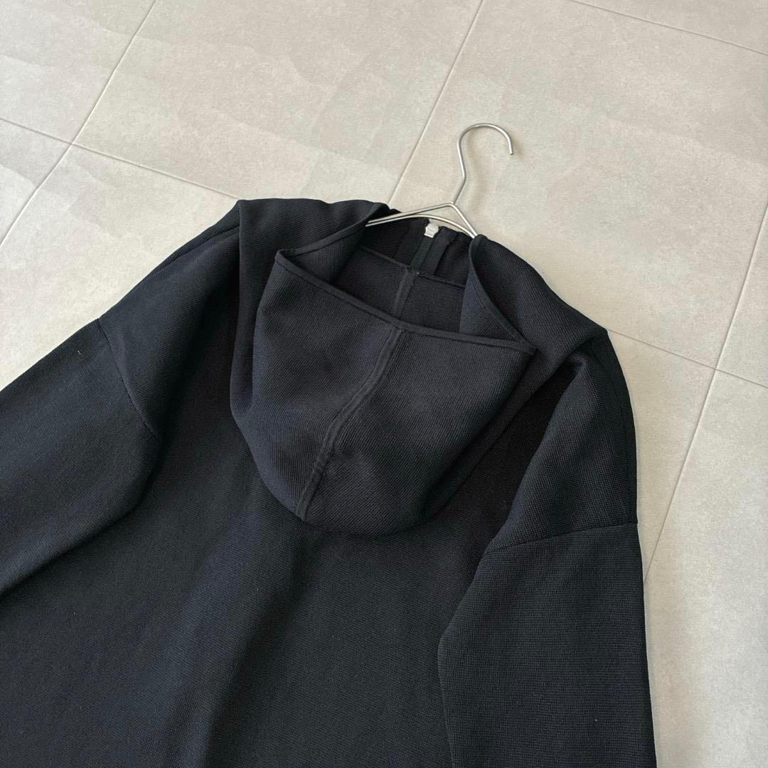 美品 SOEJU ソージュ♡ミラノリブニットパーカー ブラック 洗える フーディ