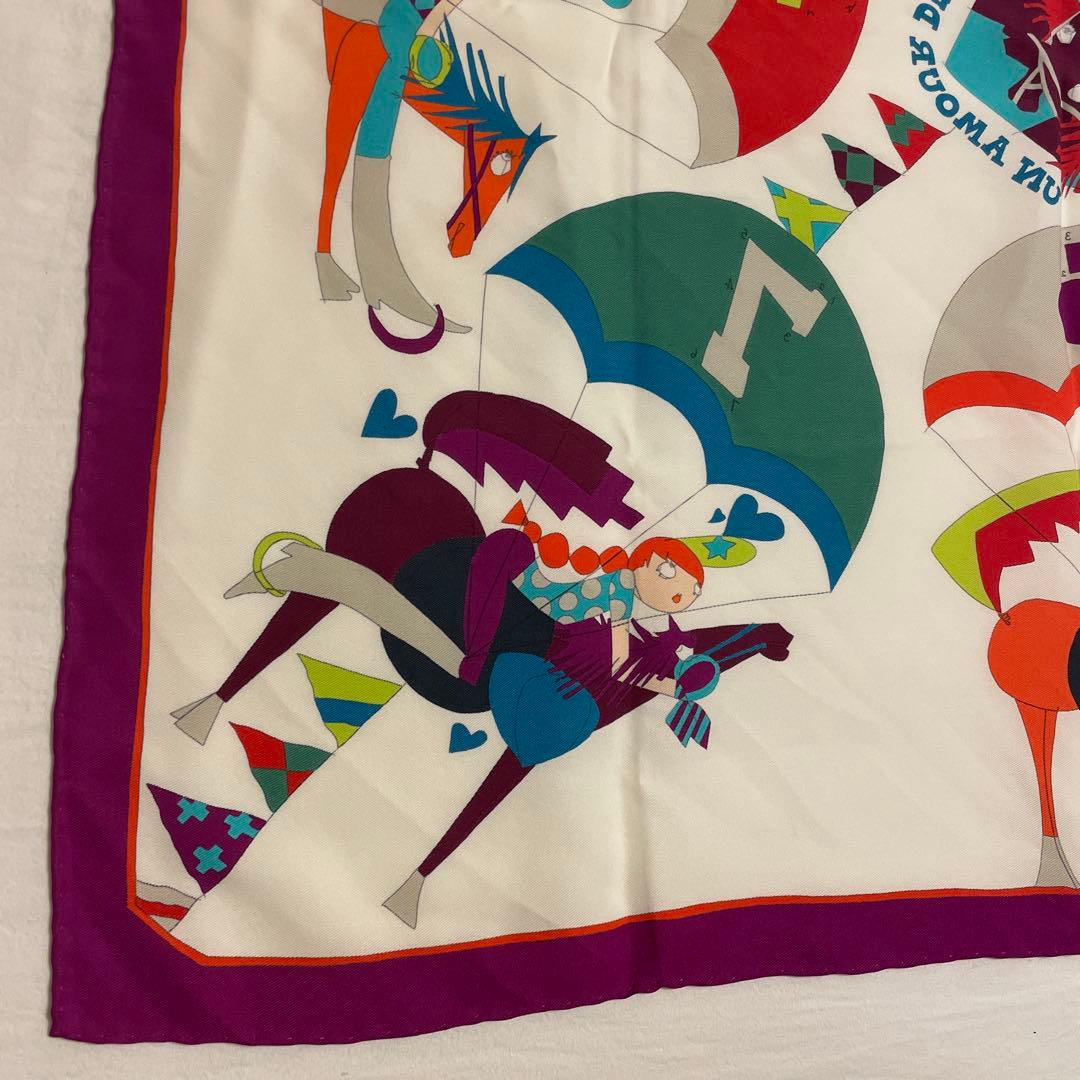 HERMESエルメススカーフUN AMOUR DE CHEVAL馬への愛65cm